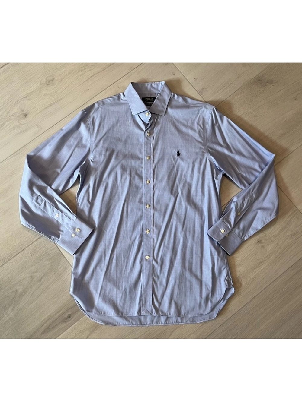Polo by Ralph Lauren Blue Button-Down Long Sleeve Dress Shirt